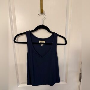 Madewell MWL Cropped Navy Tank Top